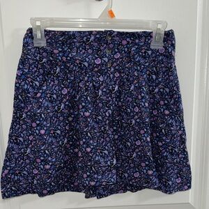 American Eagle Blue and Purple Floral Skirt